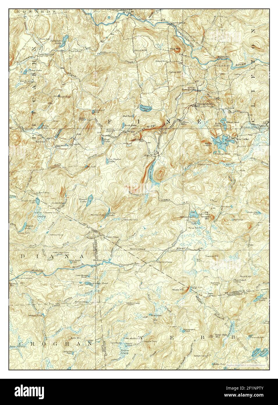 Oswegatchie, New York, map 1918, 162500, United States of America by