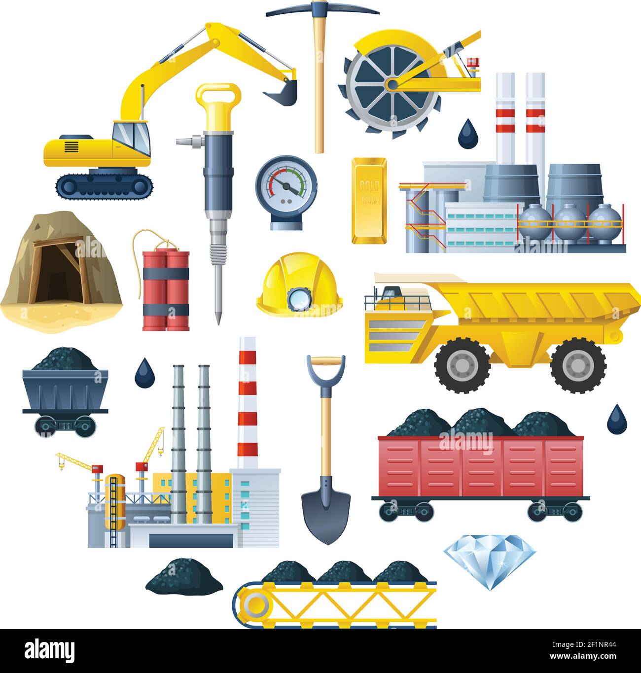 Mining Tools Cut Out Stock Images & Pictures - Alamy