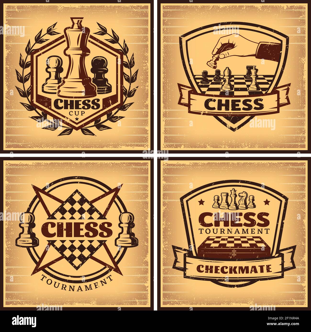 Premium Vector  Chess club vector template. vintage classic badge emblem  board game tournament illustration.
