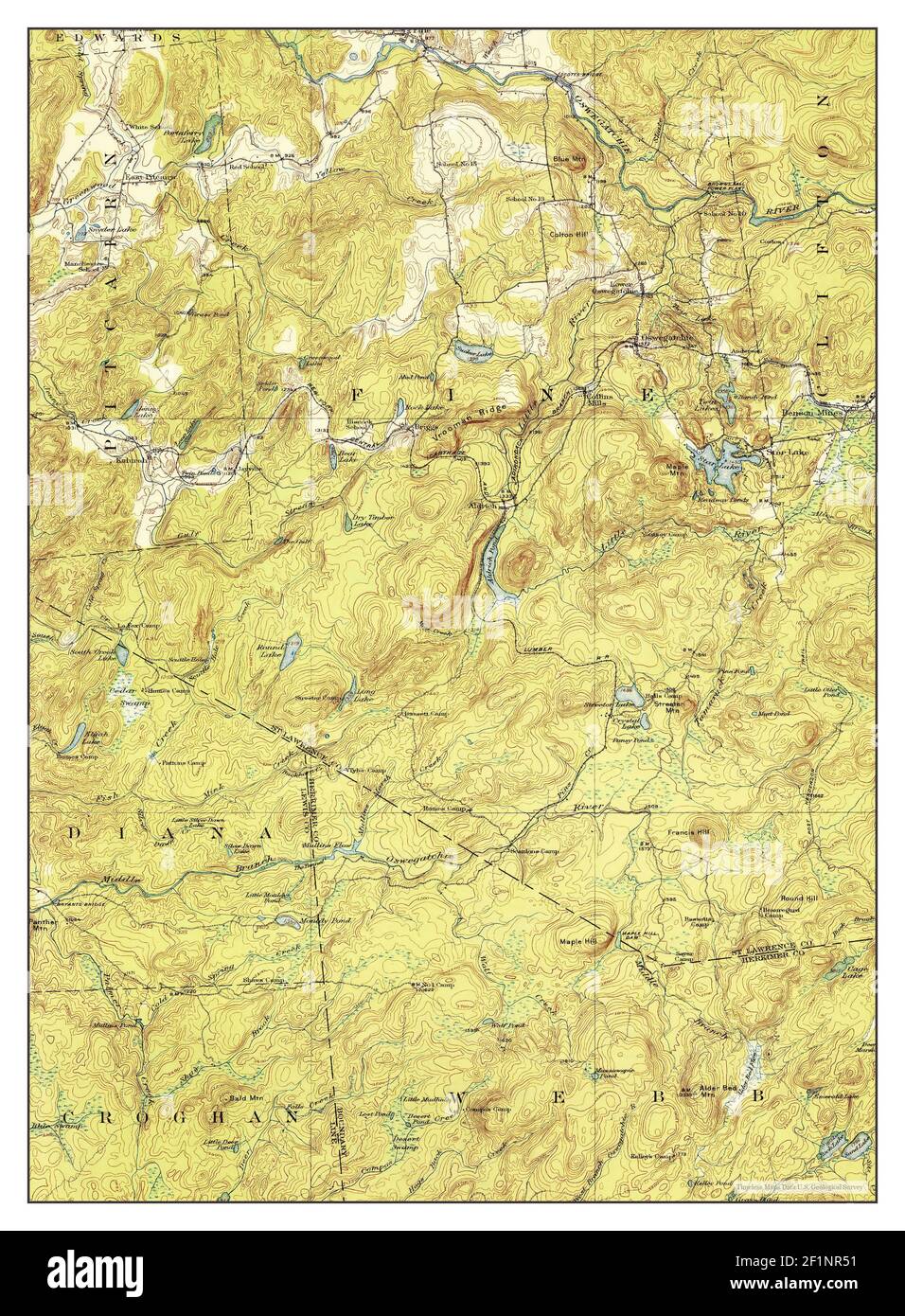 Oswegatchie, New York, map 1918, 162500, United States of America by