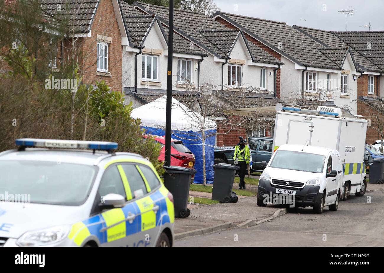 Police activity at a property in Troon Avenue in Dundee as the search