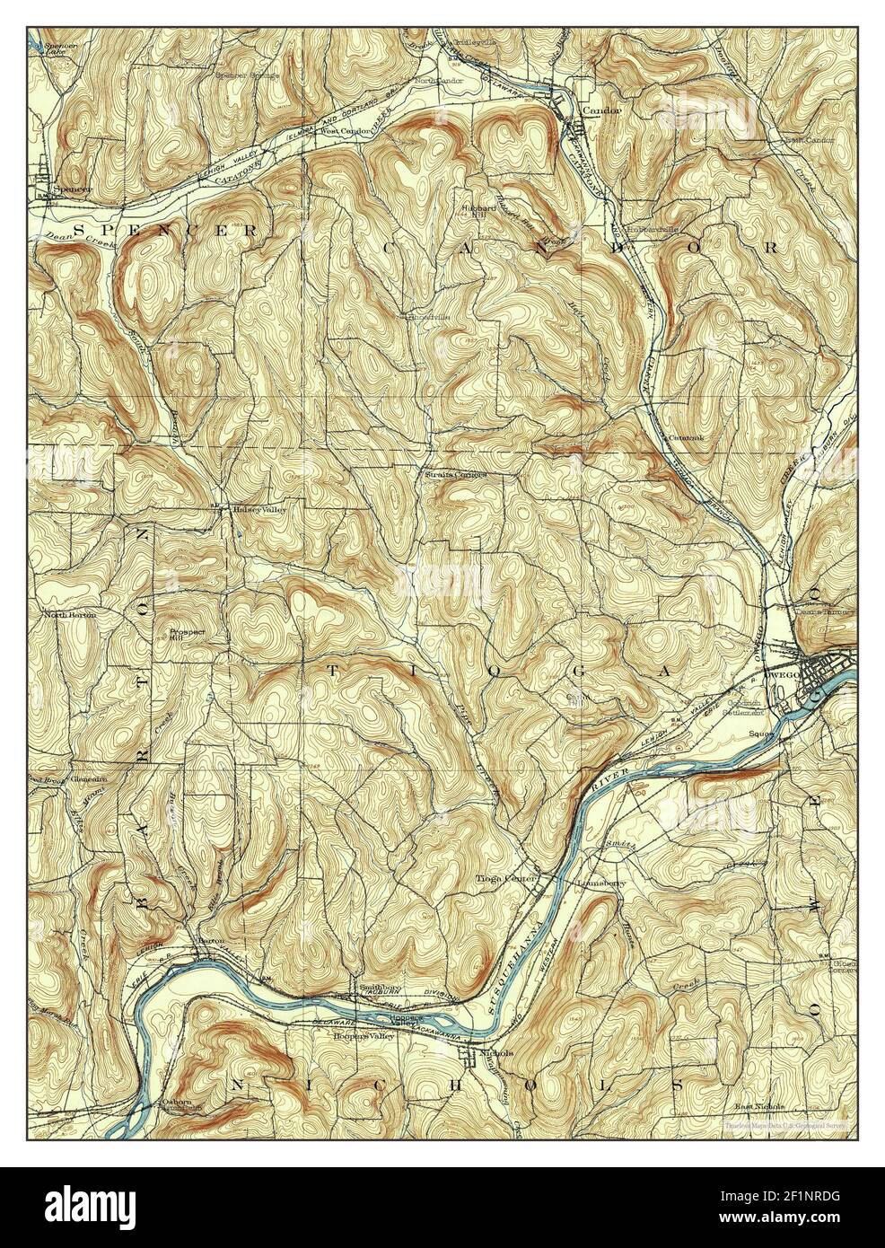 Owego, New York, map 1903, 162500, United States of America by