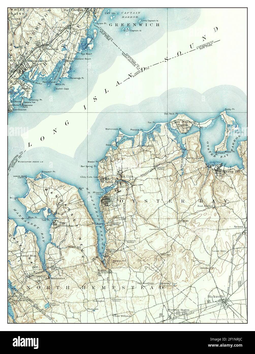 Oyster Bay New York map 1897 - Oyster Bay New York Map 1897 162500 United States Of America By Timeless Maps Data Us Geological Survey 2F1NRJC
