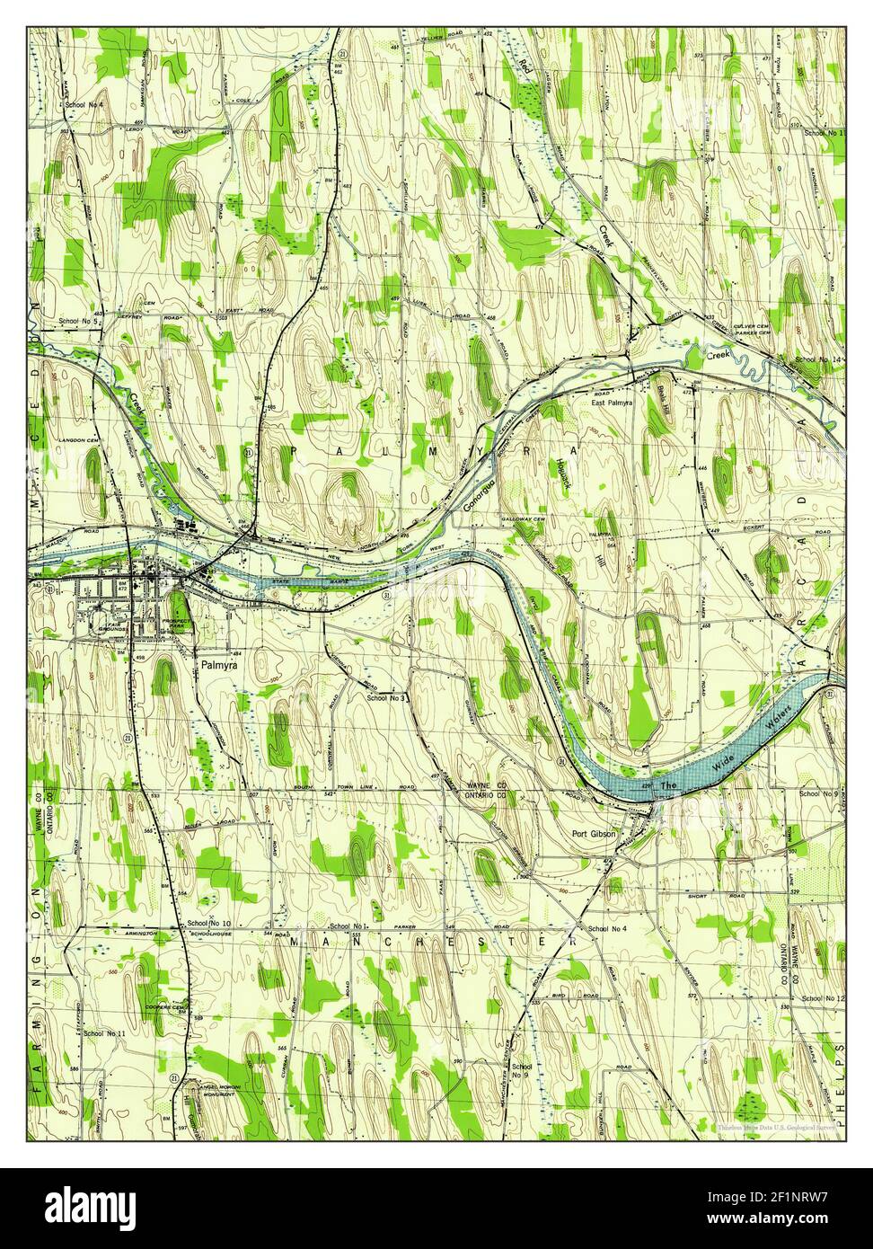 Palmyra, New York, map 1943, 131680, United States of America by