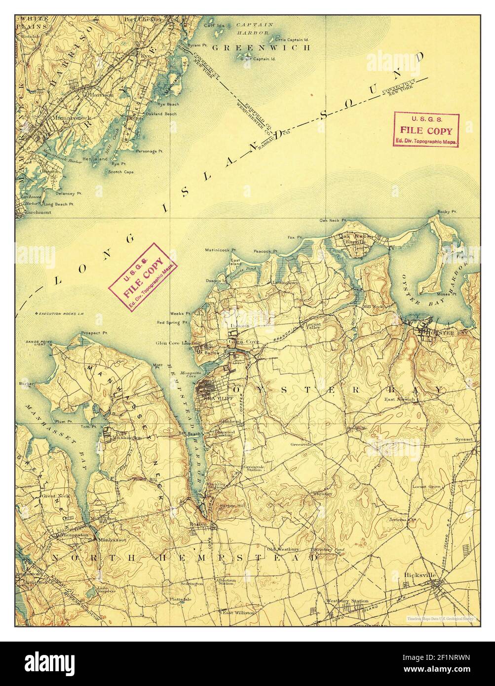 Oyster Bay New York Map 1900 1 United States Of America By Timeless Maps Data U S Geological Survey Stock Photo Alamy