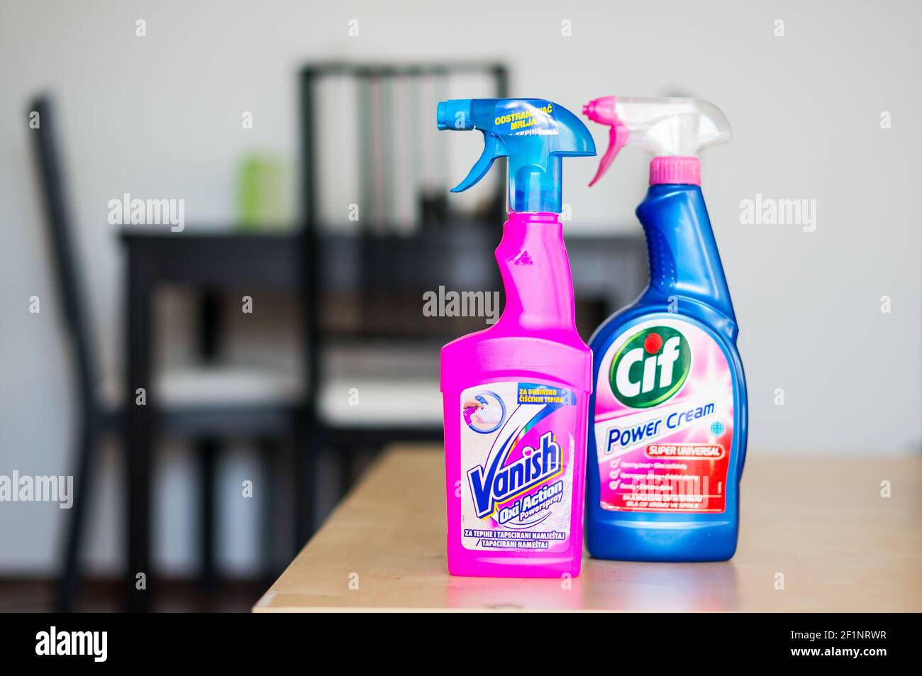 Bottle of Cillit Bang power cleaner degreaser, cleaning product Stock Photo  - Alamy