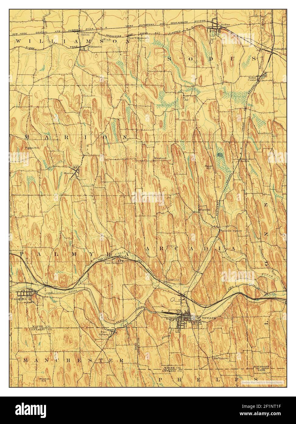 Palmyra, New York, map 1902, 162500, United States of America by