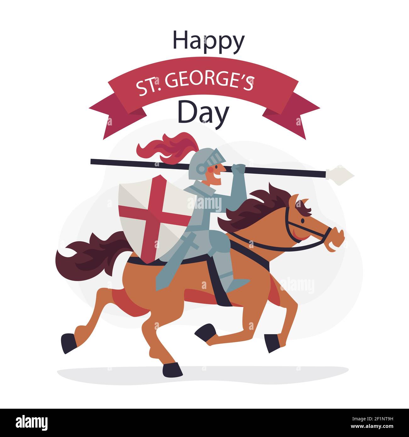 Hand drawn st. georges day illustration Vector illustration. Stock Vector