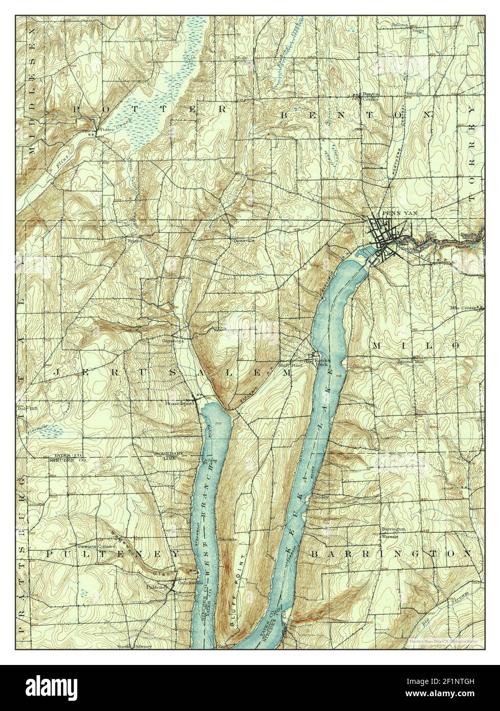 Map of penn yan new york hires stock photography and images Alamy