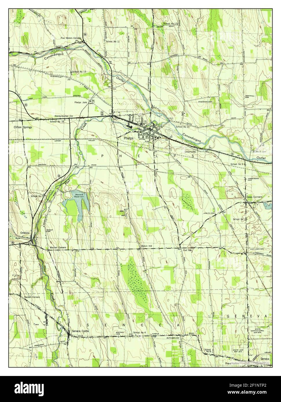 Phelps, New York, map 1943, 131680, United States of America by
