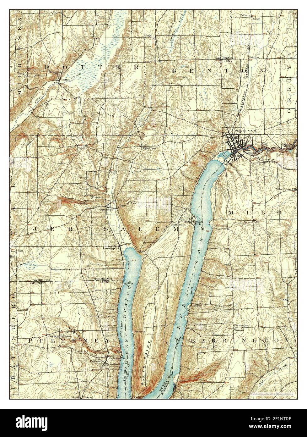 Penn yan map hi-res stock photography and images - Alamy