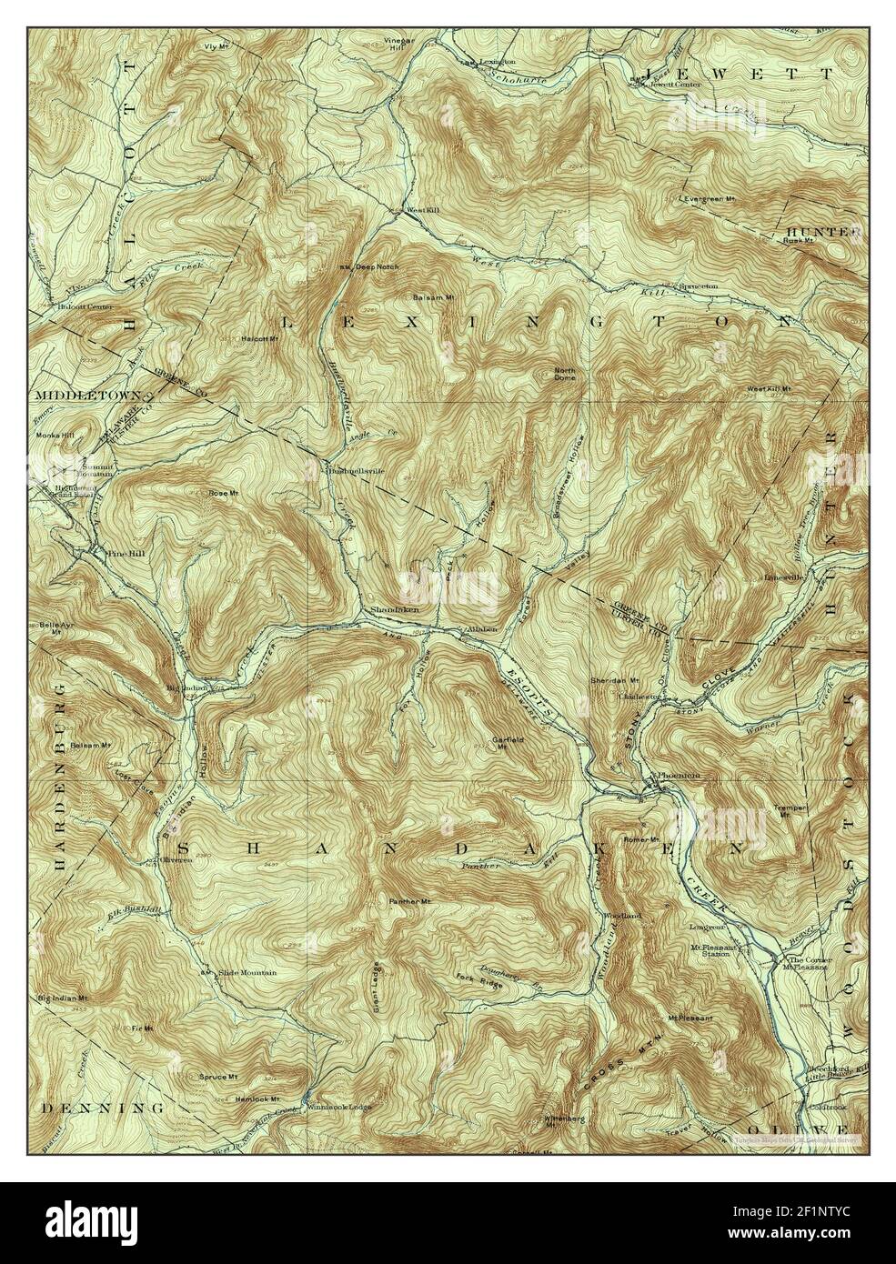 Phoenicia, New York, map 1903, 162500, United States of America by