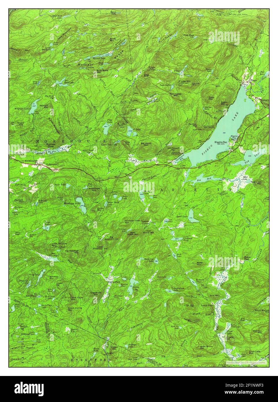 Piseco Lake, New York, map 1954, 162500, United States of America by