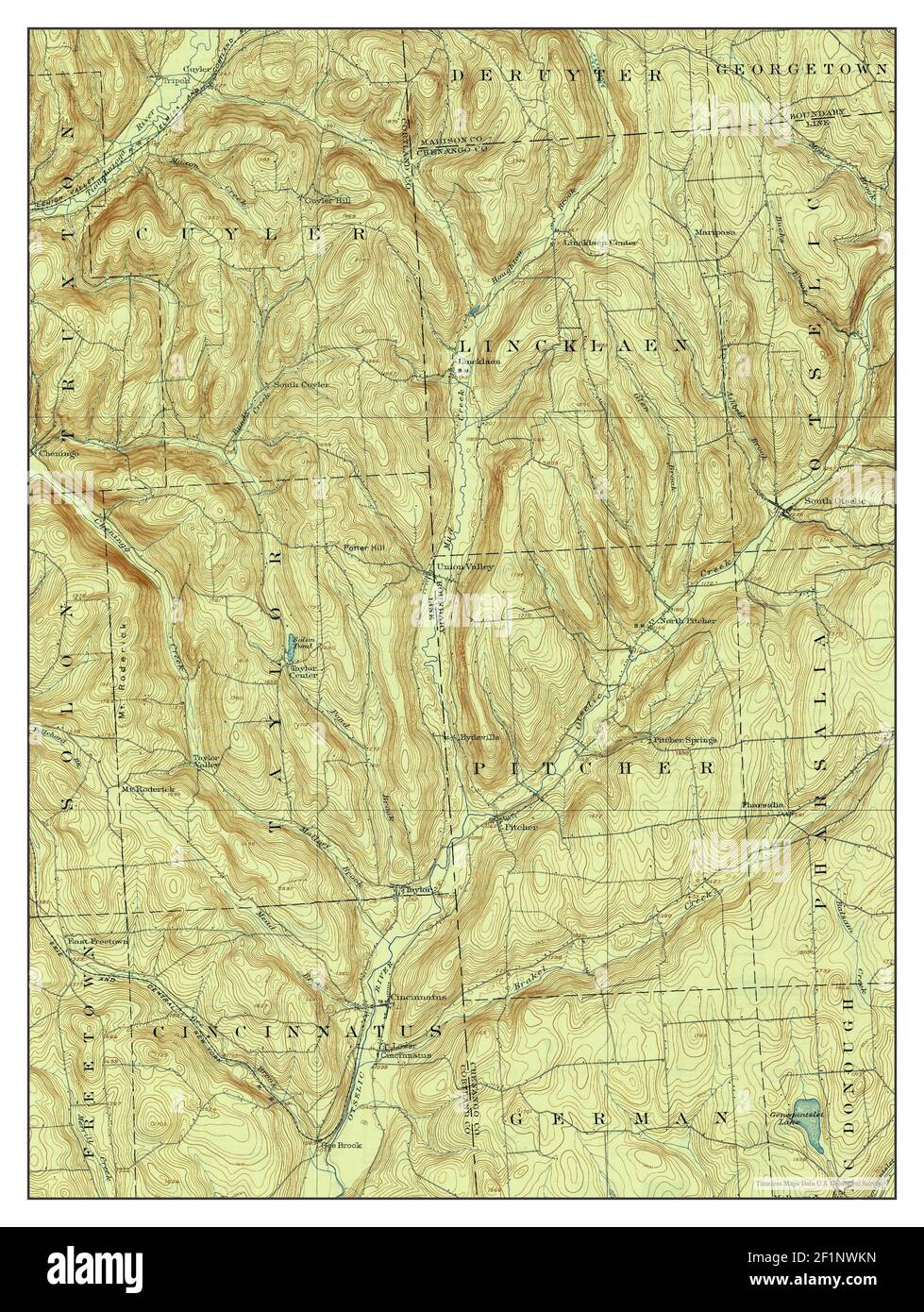 Pitcher, New York, map 1904, 162500, United States of America by Timeless Maps, data U.S