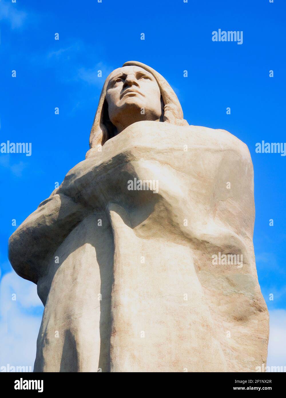 The Eternal Indian overlooking the Rock river Stock Photo - Alamy