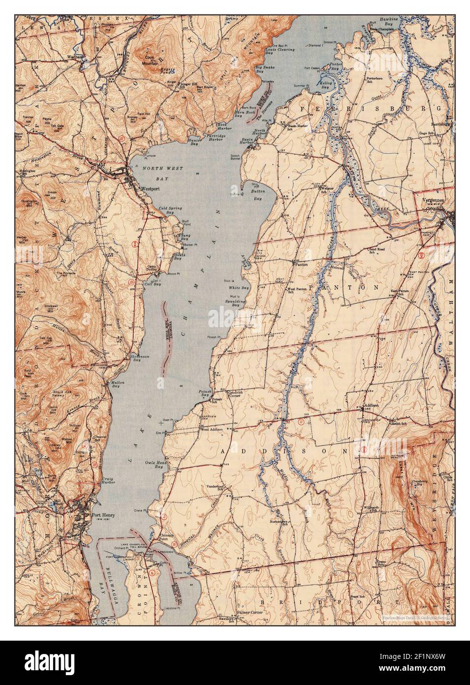 Port Henry, New York, map 1947, 162500, United States of America by Timeless Maps, data U.S