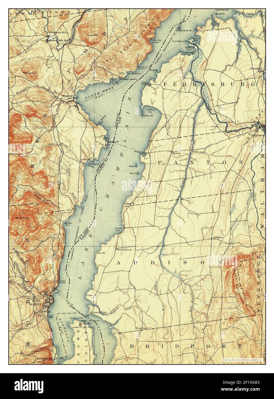 Port Henry, New York, map 1898, 162500, United States of America by Timeless Maps, data U.S