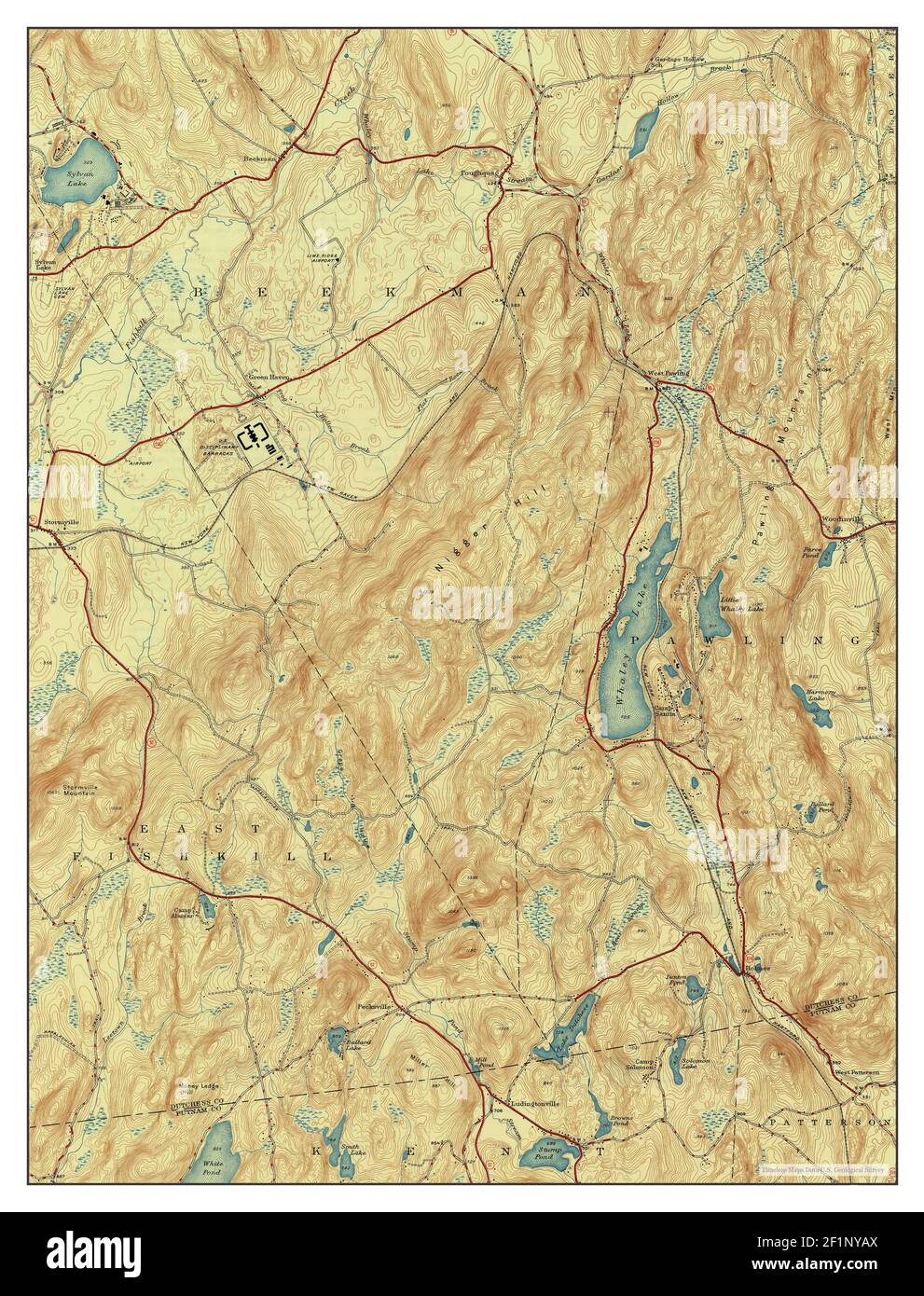 Poughquag, New York, map 1948, 124000, United States of America by