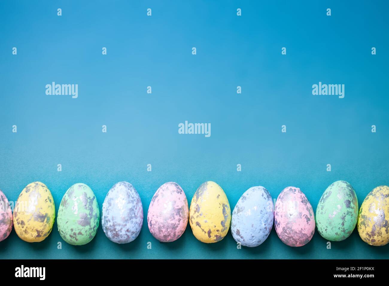Happy Easter. Congratulatory easter background. Background with copy space. Selective focus. Horizontal. Stock Photo