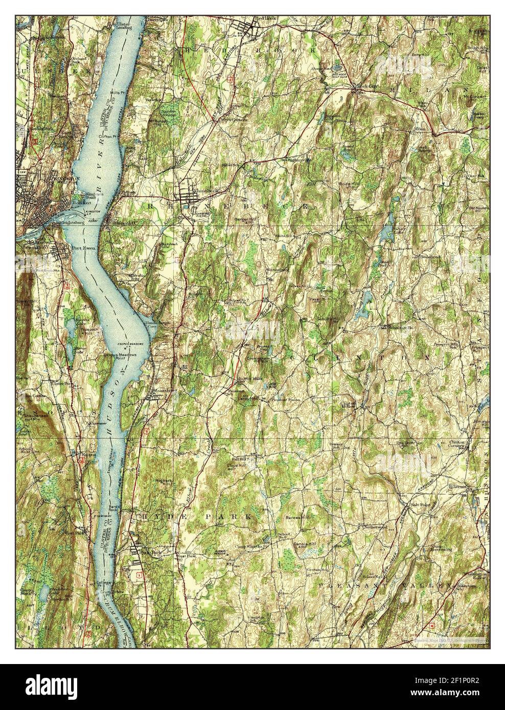 Map of rhinebeck hi res stock photography - Rhinebeck New York Map 1939 162500 United States Of America By Timeless Maps Data Us Geological Survey 2F1P0R2