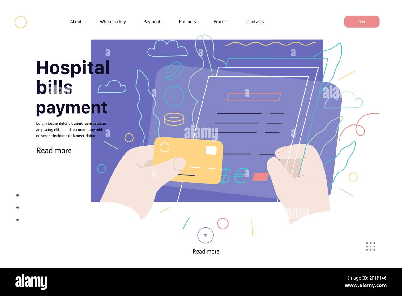 Medical insurance web page template- hospital bills payment -modern ...