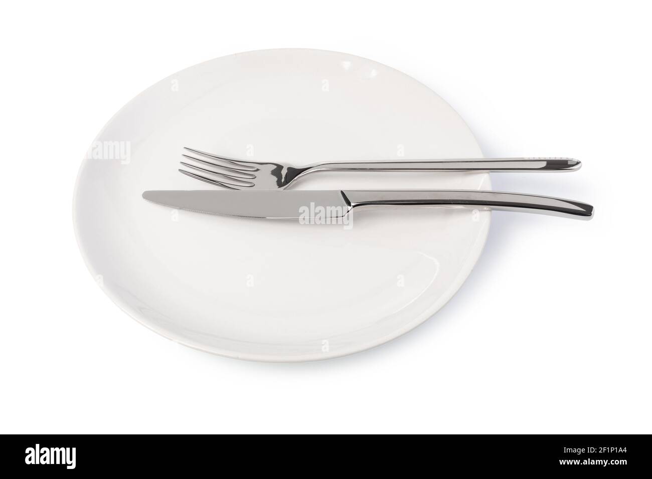 Plate and cutlery Stock Photo