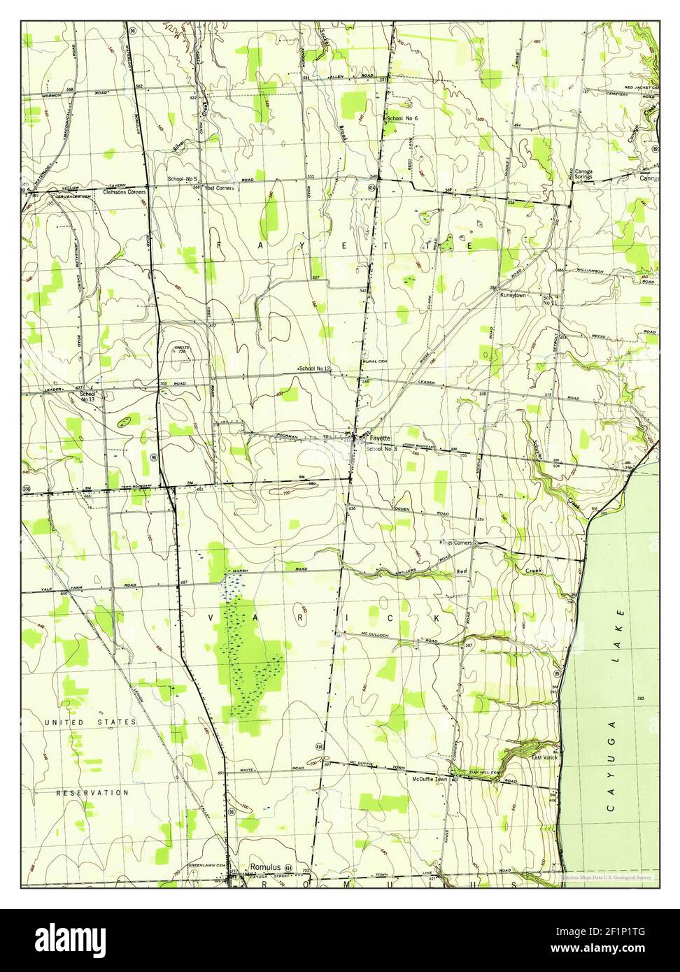 Romulus, New York, map 1943, 131680, United States of America by