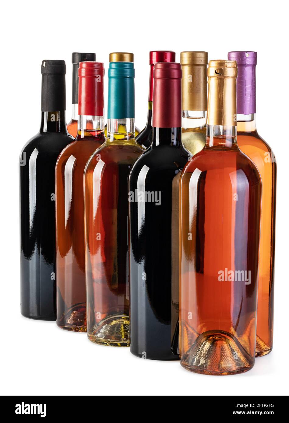 Set Of Wine Bottles Stock Photo Alamy