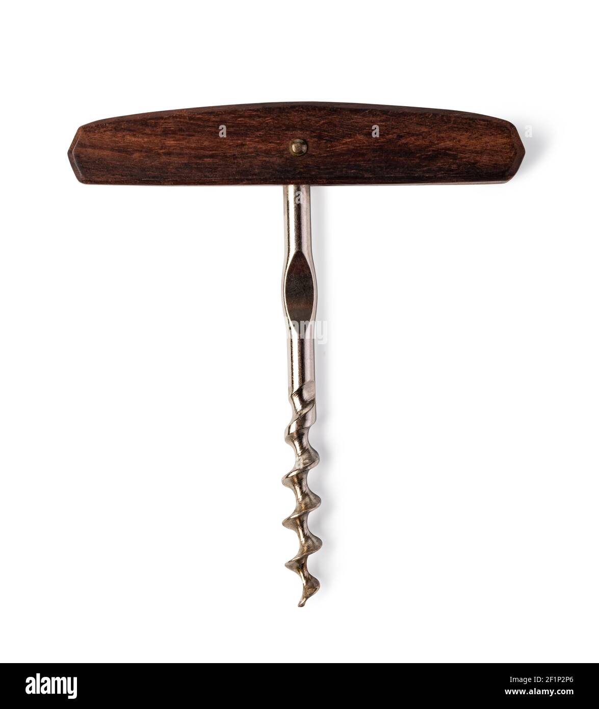 Corkscrew on white background Stock Photo