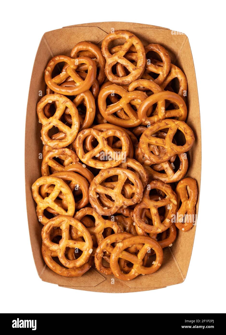 Salt Pretzels On White Stock Photo