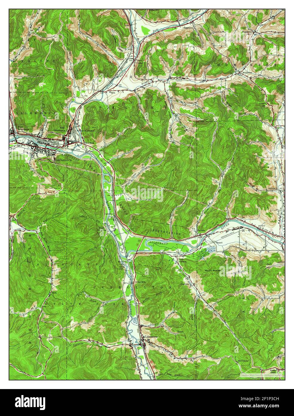 Salamanca, New York, map 1938, 162500, United States of America by