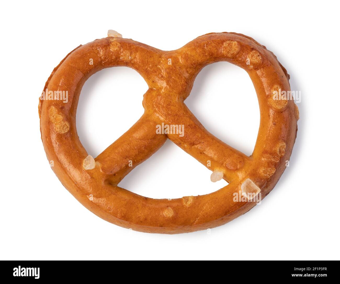 Salt Pretzels On White Stock Photo Alamy