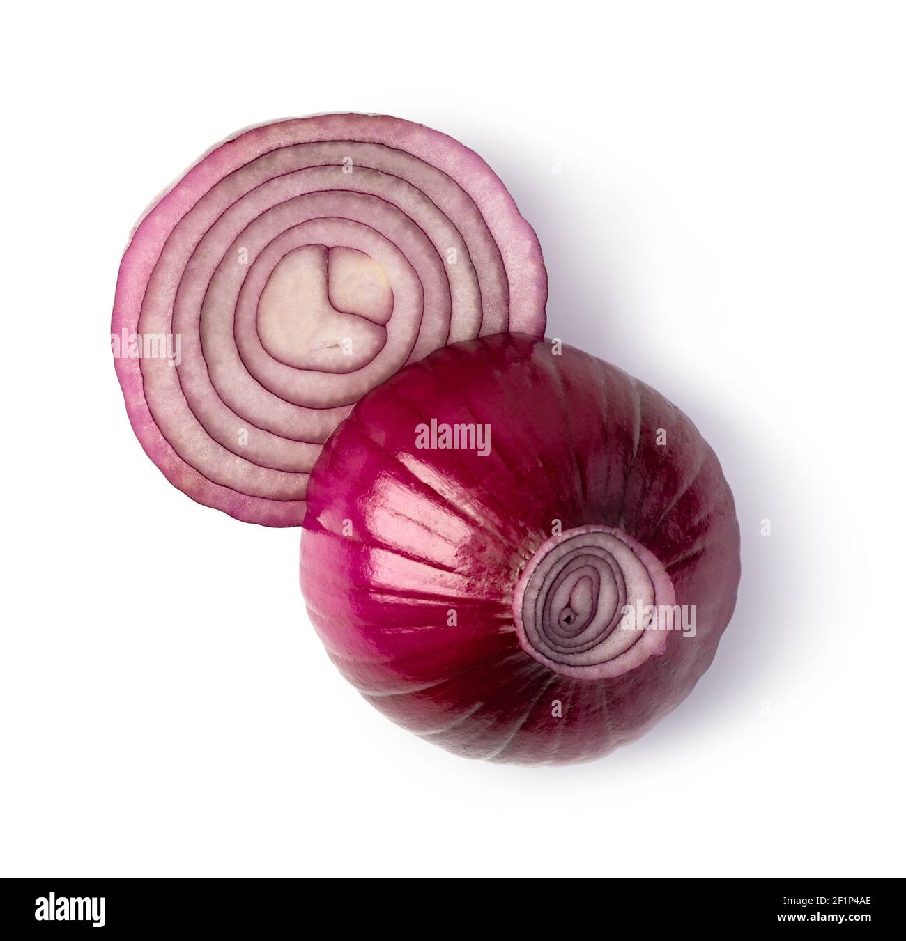 Red onion on white background Stock Photo