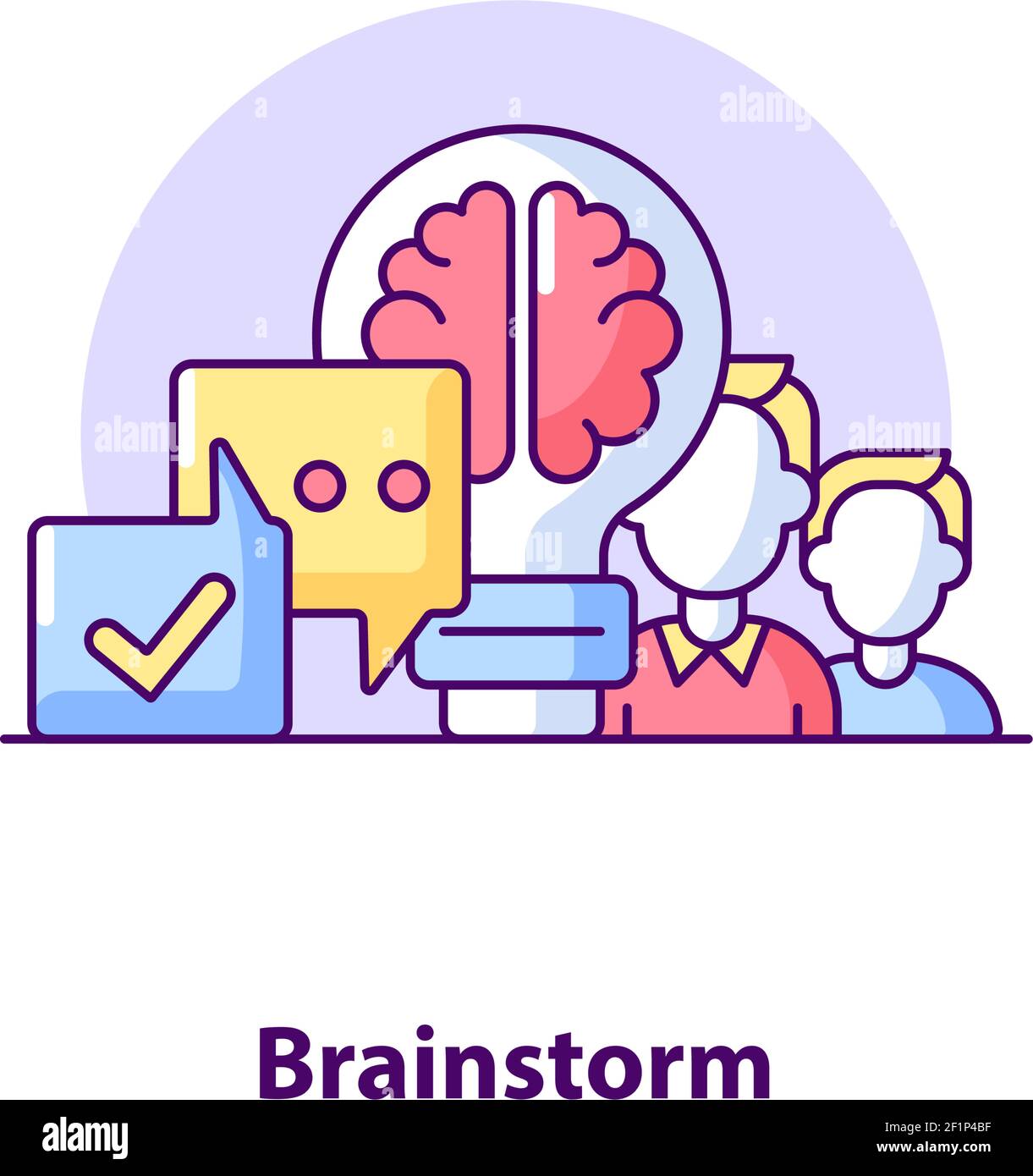 Brainstorm creative UI concept icon Stock Vector