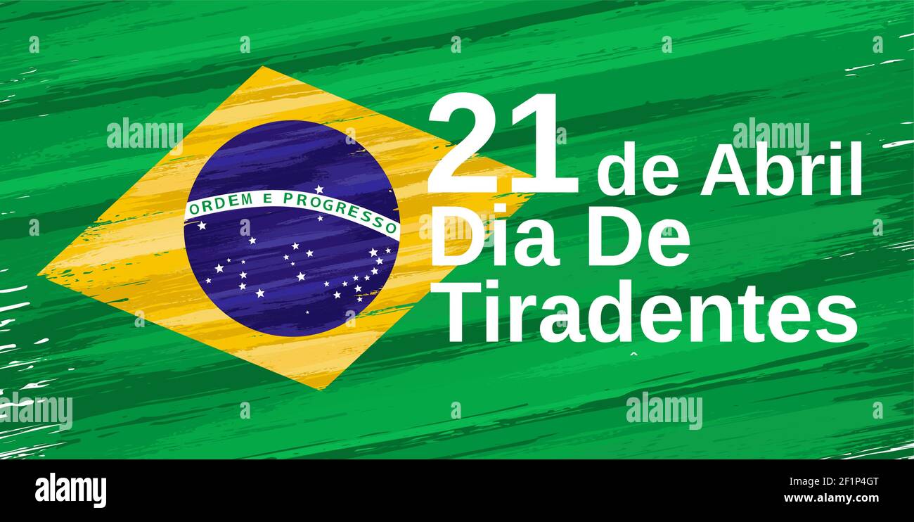 Brazil Tiradentes day holiday celebrate card Stock Vector Image & Art