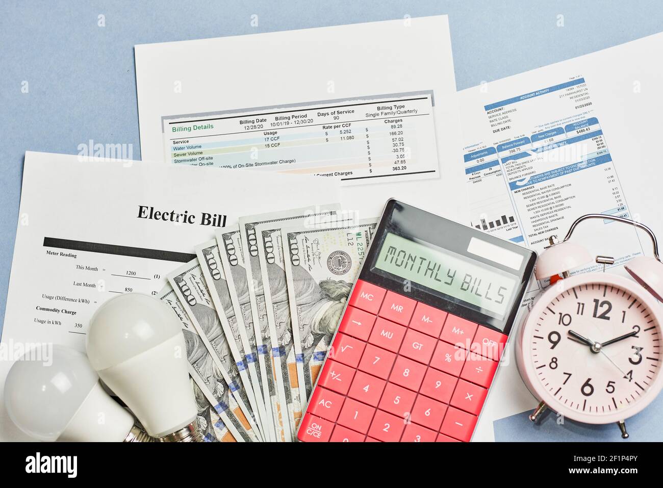 Monthly utility bills. Cost of Utilities. Planning for utility costs in