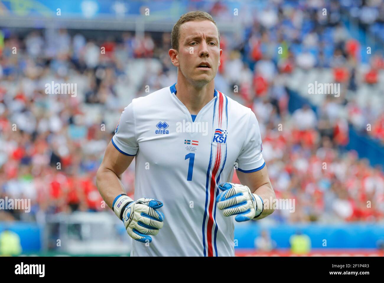 Hannes Halldorsson during the UEFA Euro 2016, Group F football match between Iceland and Austria on June 22, 2016 at Stade de France in Saint-Denis, France - Photo Stephane Allaman / DPPI Stock Photo