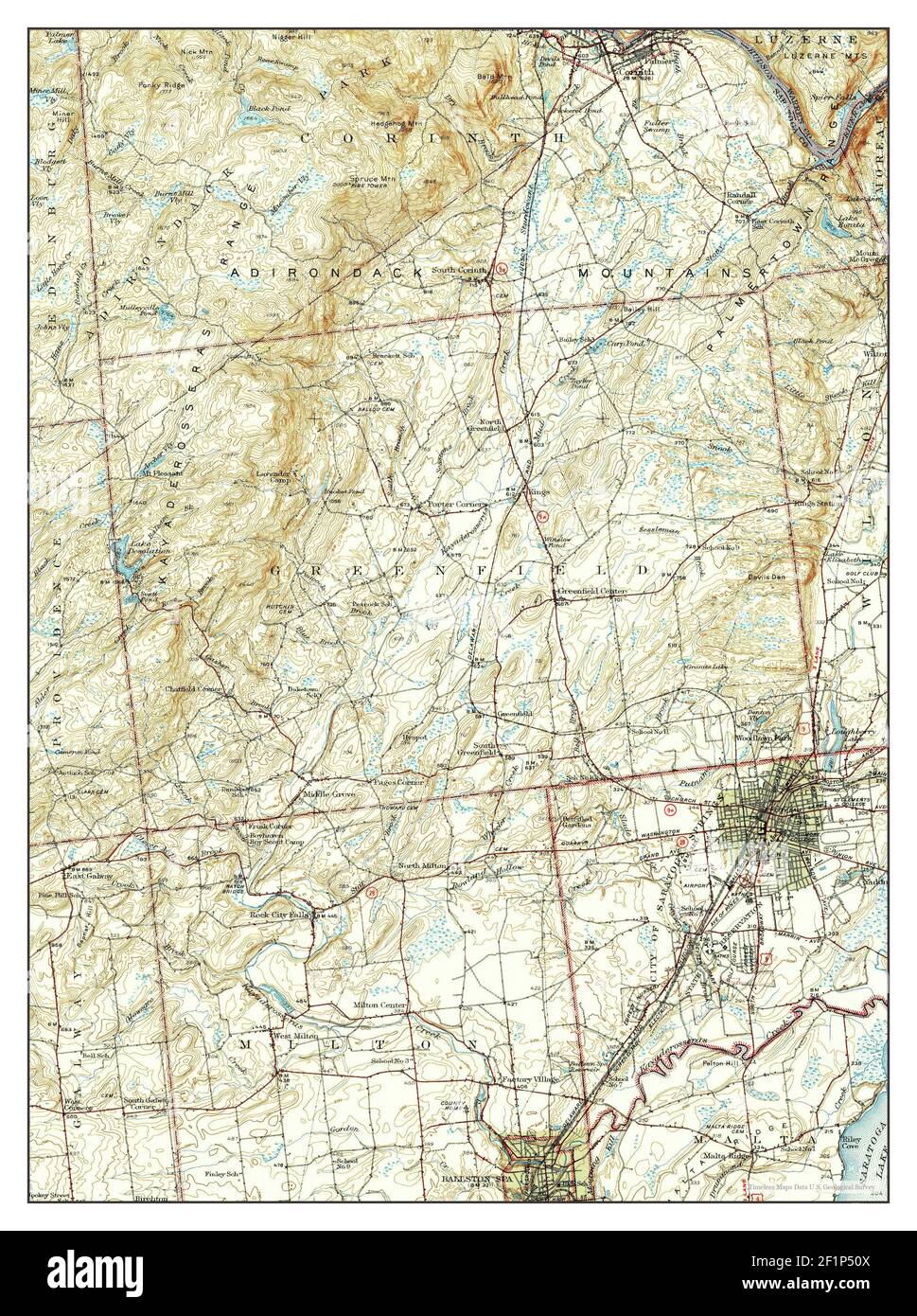 Saratoga, New York, map 1942, 162500, United States of America by