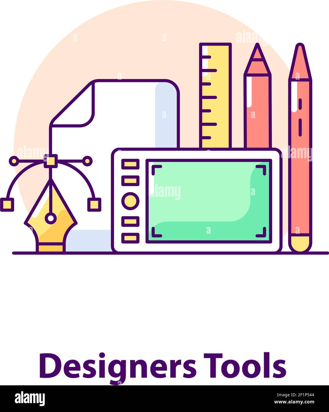Designers tools creative UI concept icon Stock Vector Image & Art - Alamy