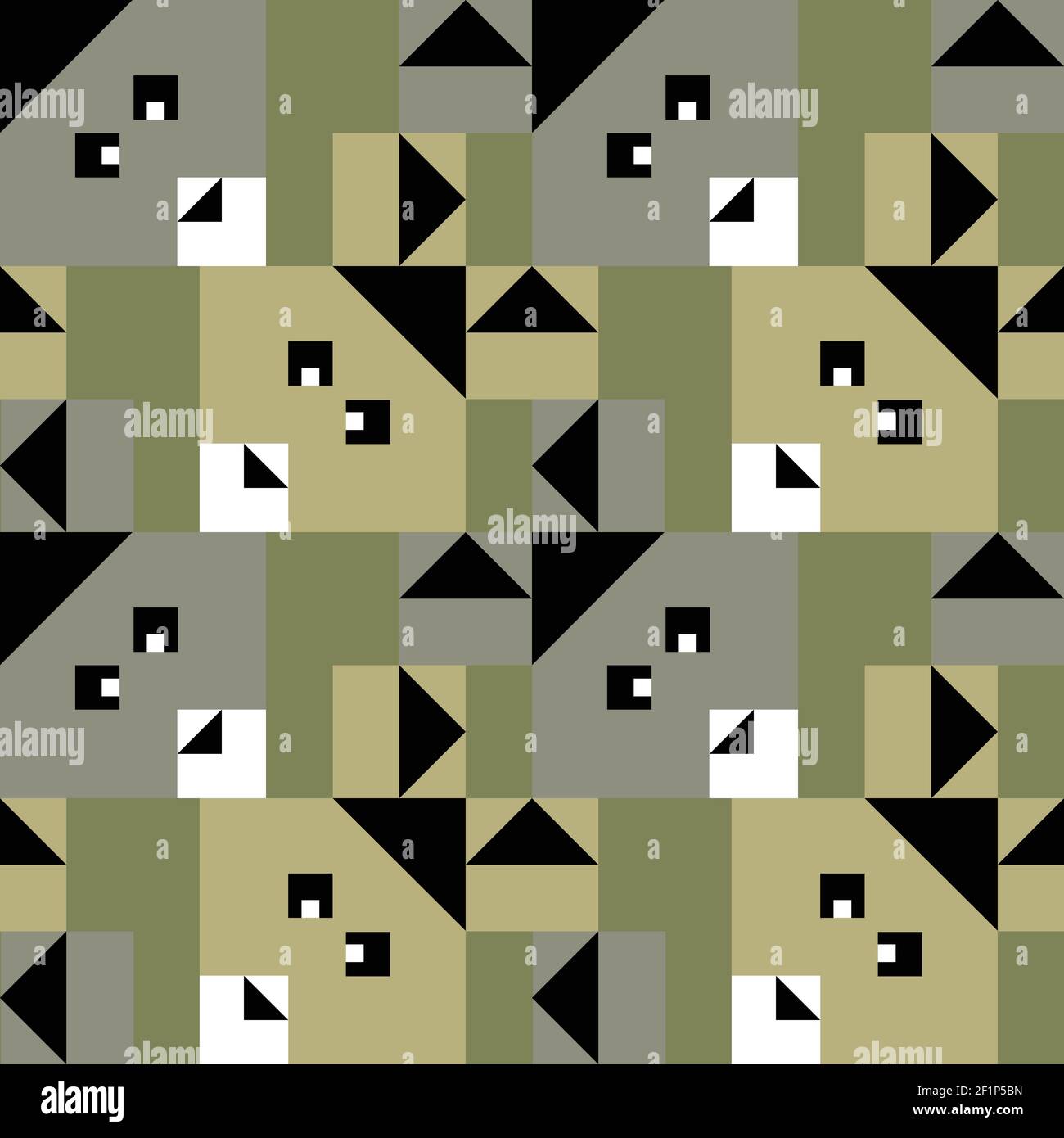 Seamless vector pattern with geometrical bunnies on grey background ...