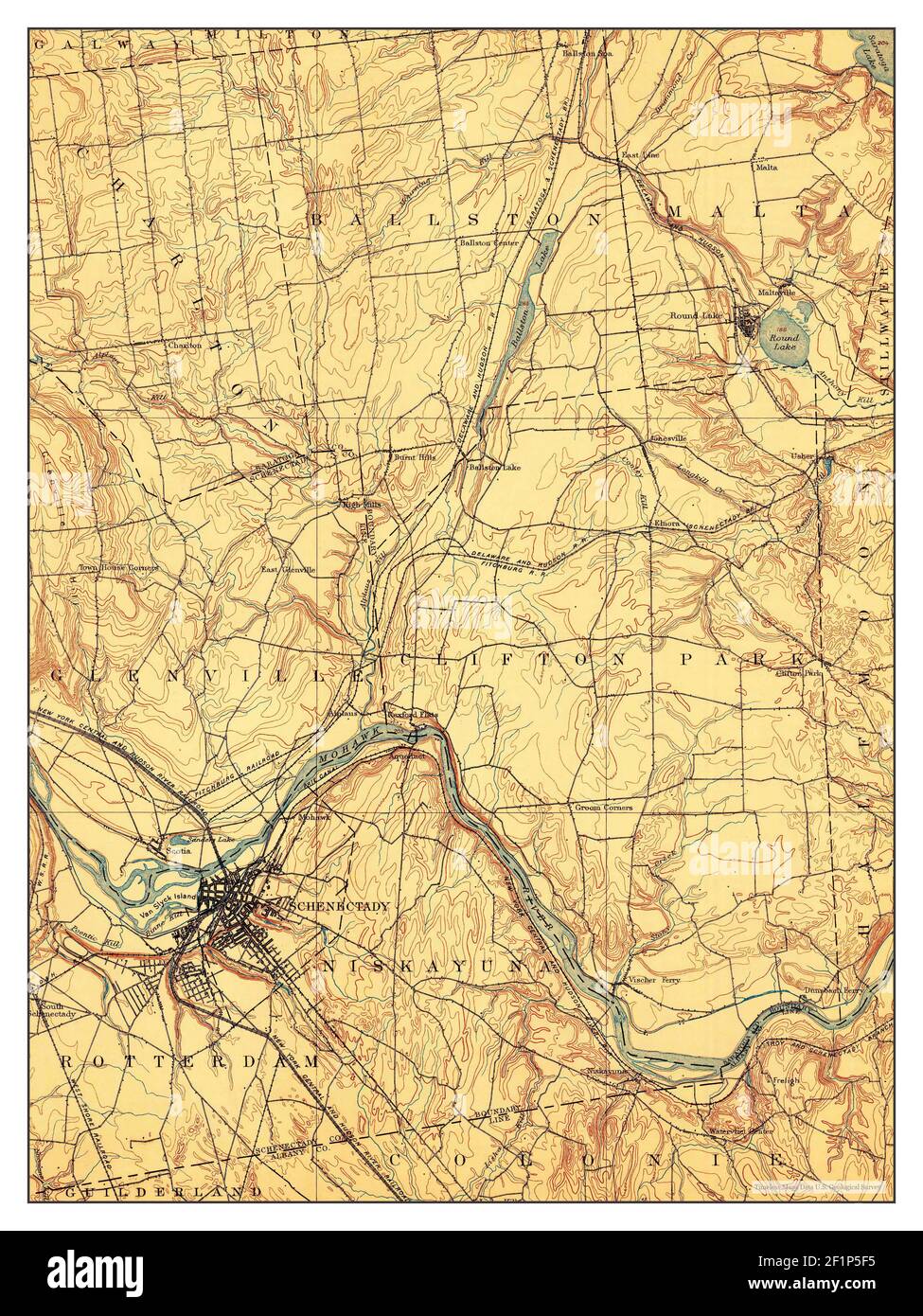 Schenectady, New York, map 1898, 162500, United States of America by