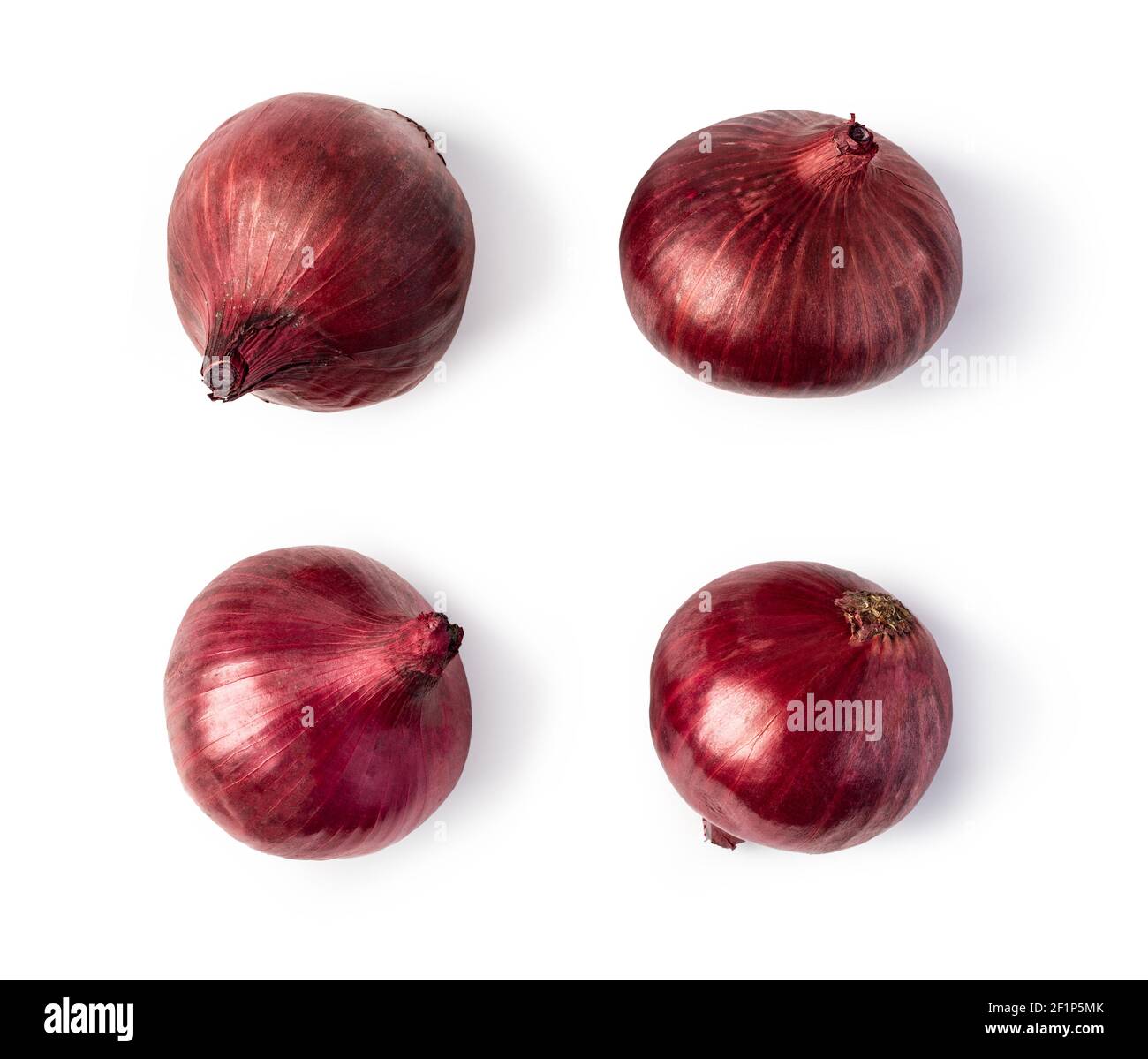 Red onion on white background Stock Photo