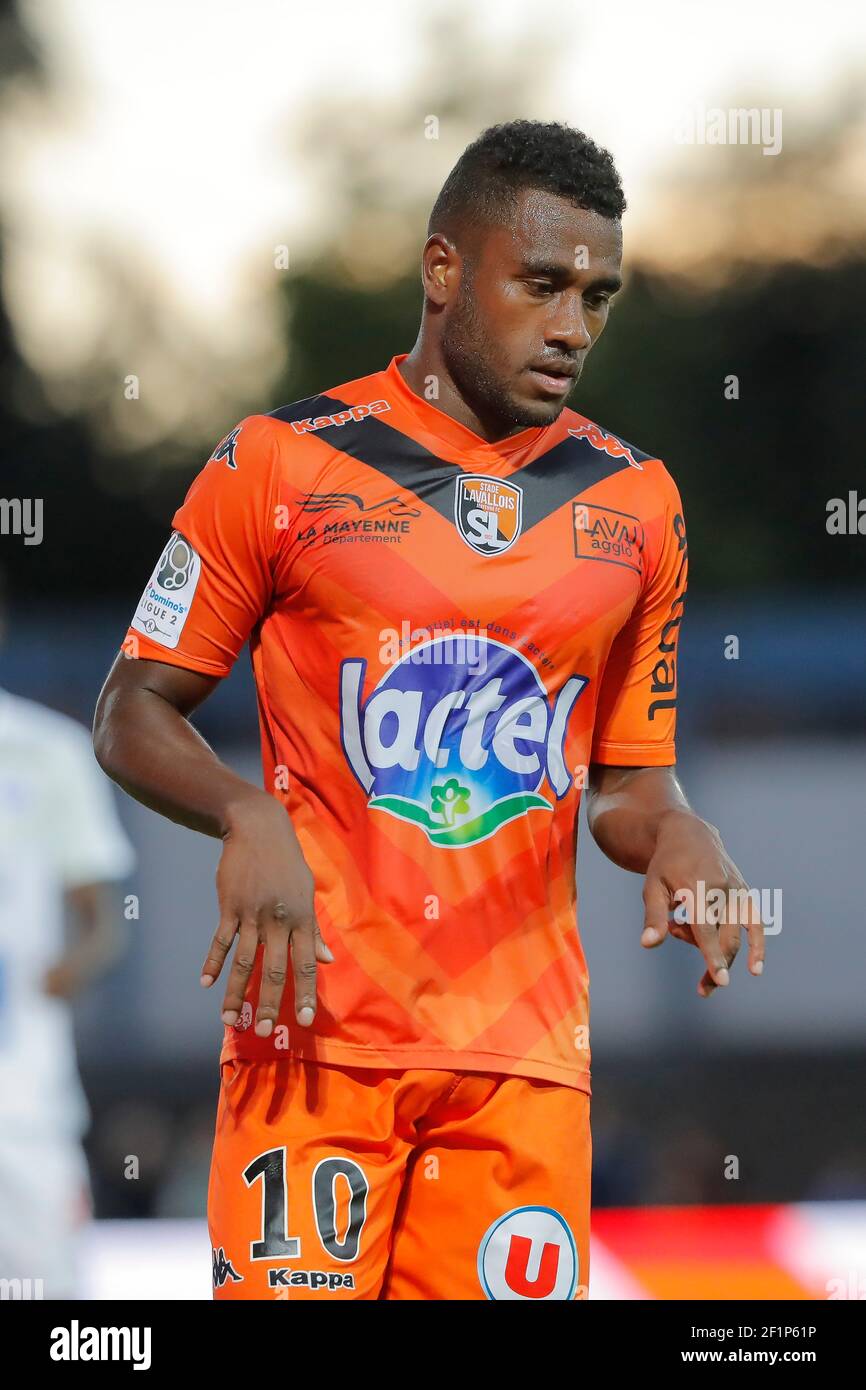 Cesar ZEOULA (Stade Levallois Mayenne FC) during the League 2 football  match between Stade Lavallois Mayenne FC and Chamois Niortais FC at Stadium  Francis Le Basser in Laval, France on august 5,