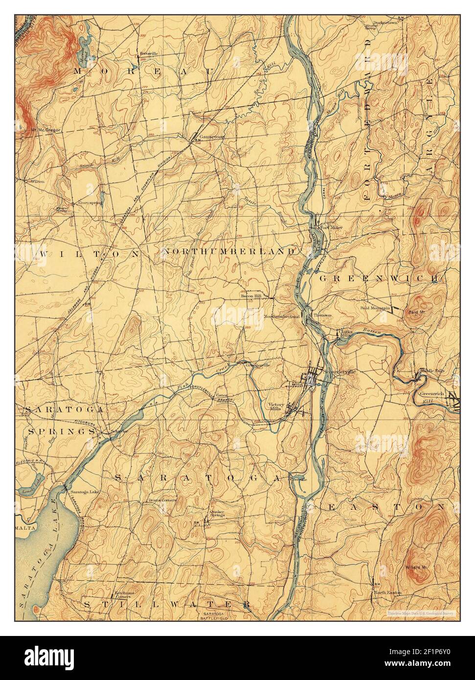 Schuylerville, New York, map 1900, 162500, United States of America by