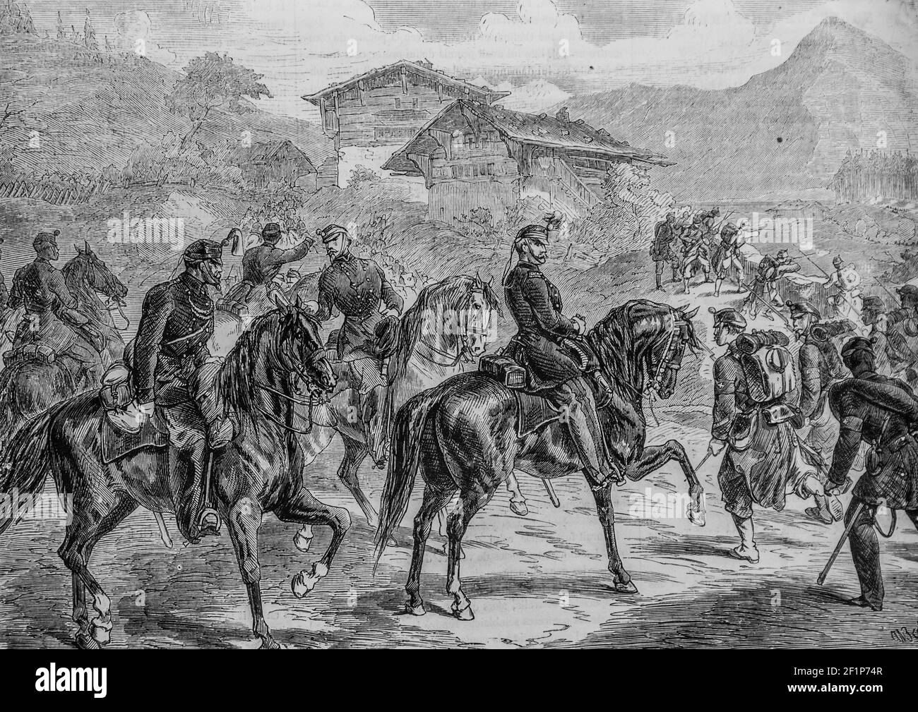 n ouveaus uniformes de l'armee federale suisse, l'univers illustre,editeur michele levy 1869 Stock Photo