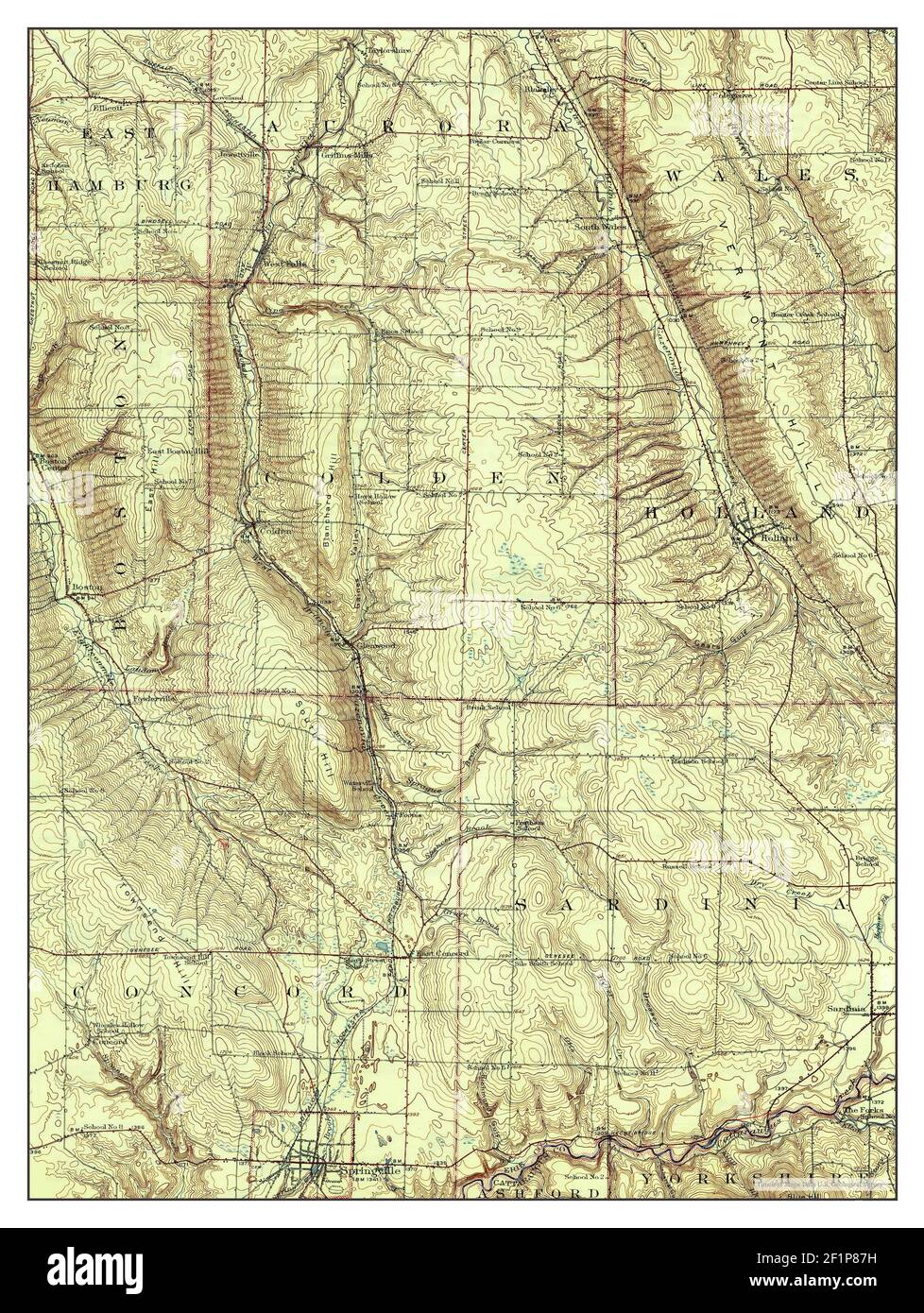 Springville new york map hires stock photography and images Alamy