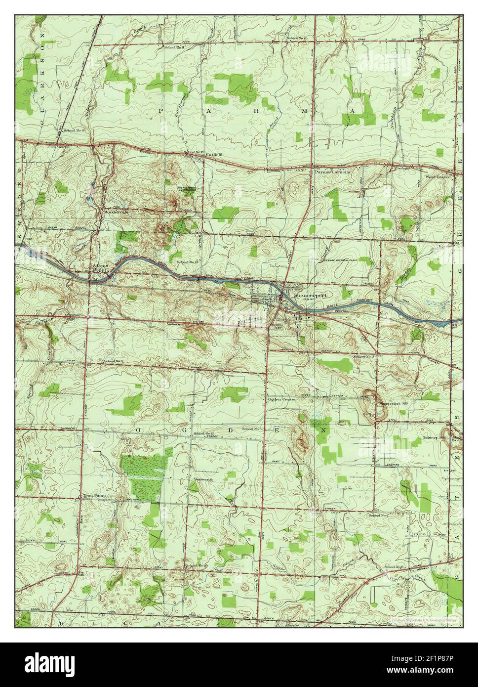 Spencerport, New York, map 1934, 124000, United States of America by