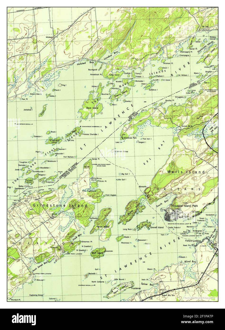Thousand Island Park, New York, map 1943, 131680, United States of