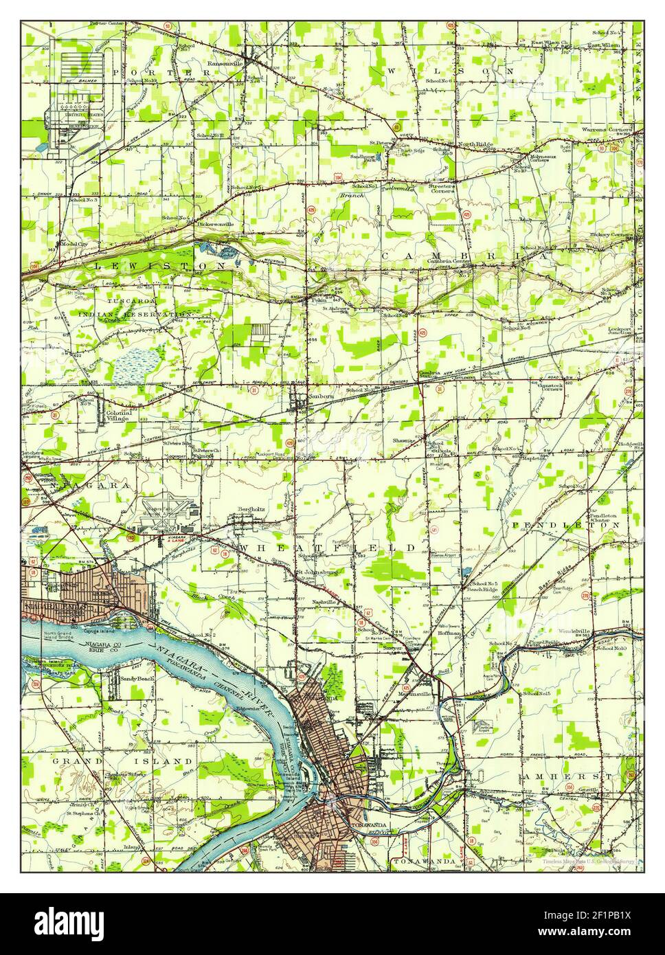 Tonawanda, New York, map 1948, 162500, United States of America by