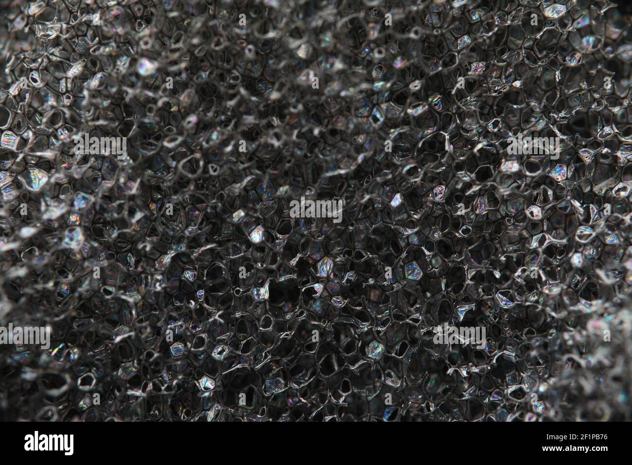 Background texture of black airtight foam rubber Stock Photo